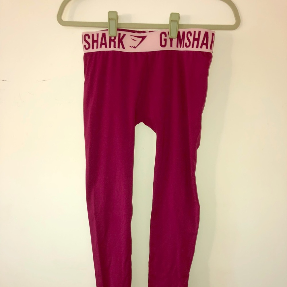 Gymshark chalk pink maroon fit leggings small